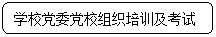圆角矩形: 学校党委党校组织培训及考试